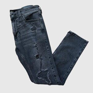 Hollister Women's High-Rise Advanced Stretch Skinny Distressed Jeans - Black